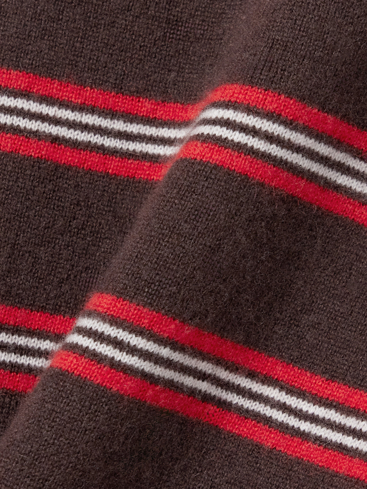 La Ligne Lean Lines Striped Cashmere Sweater In Brown