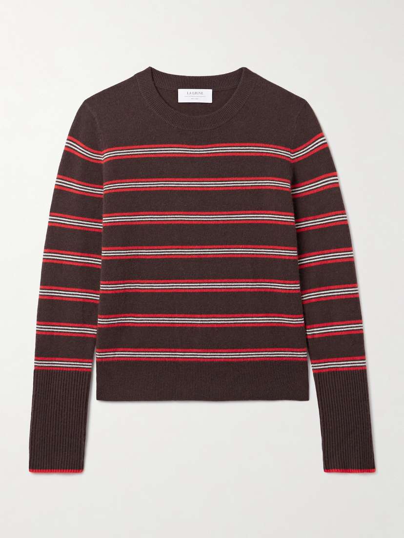 La Ligne Lean Lines Striped Cashmere Sweater