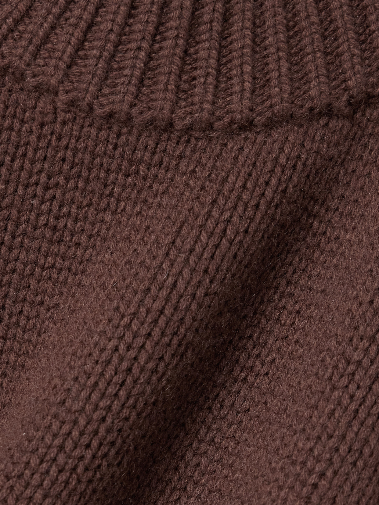 La Ligne Mini Marin Cropped Ribbed Wool And Cashmere-blend Sweater In Brown
