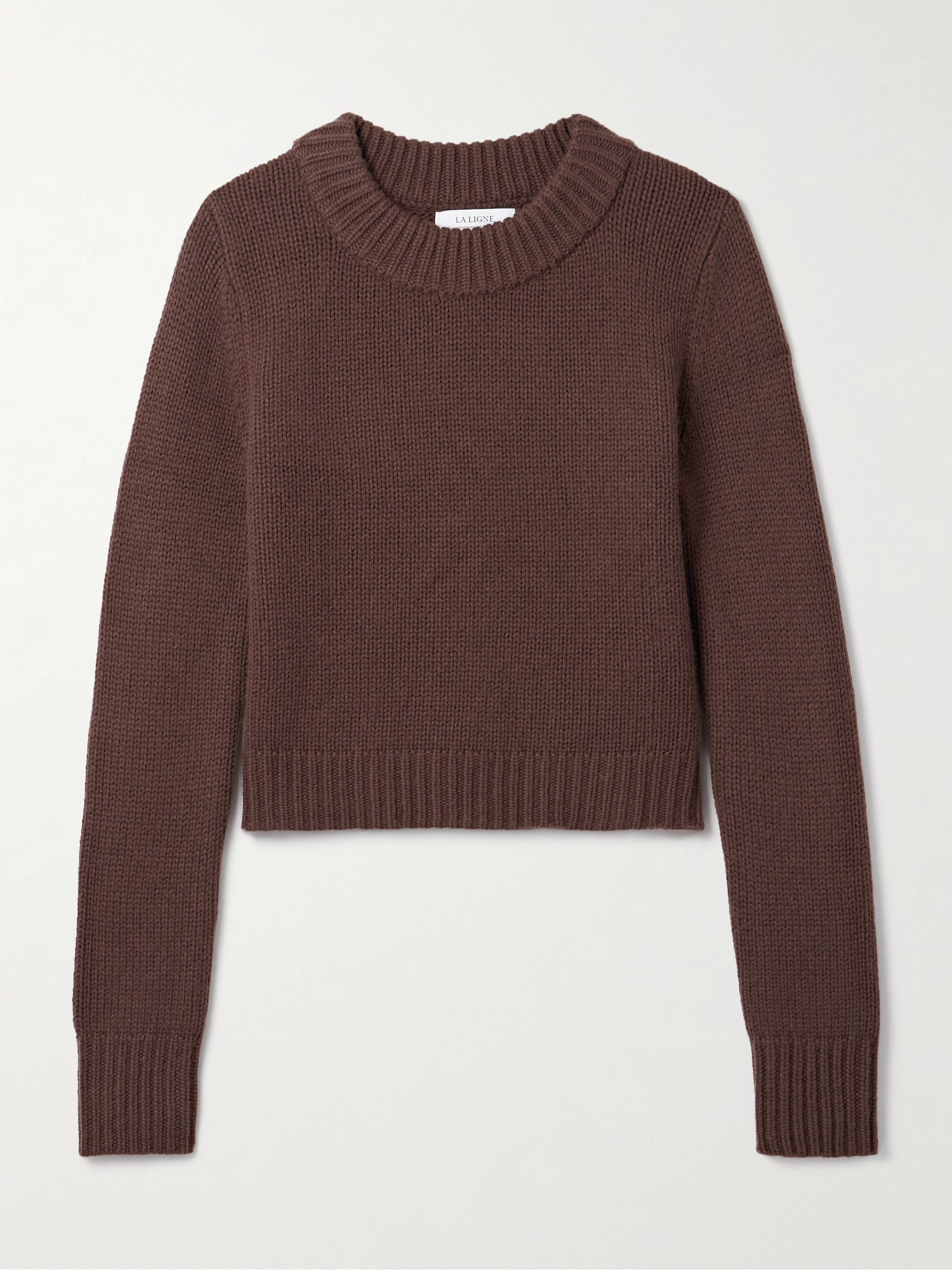 LA LIGNE Mini Marin cropped ribbed wool and cashmere-blend sweater