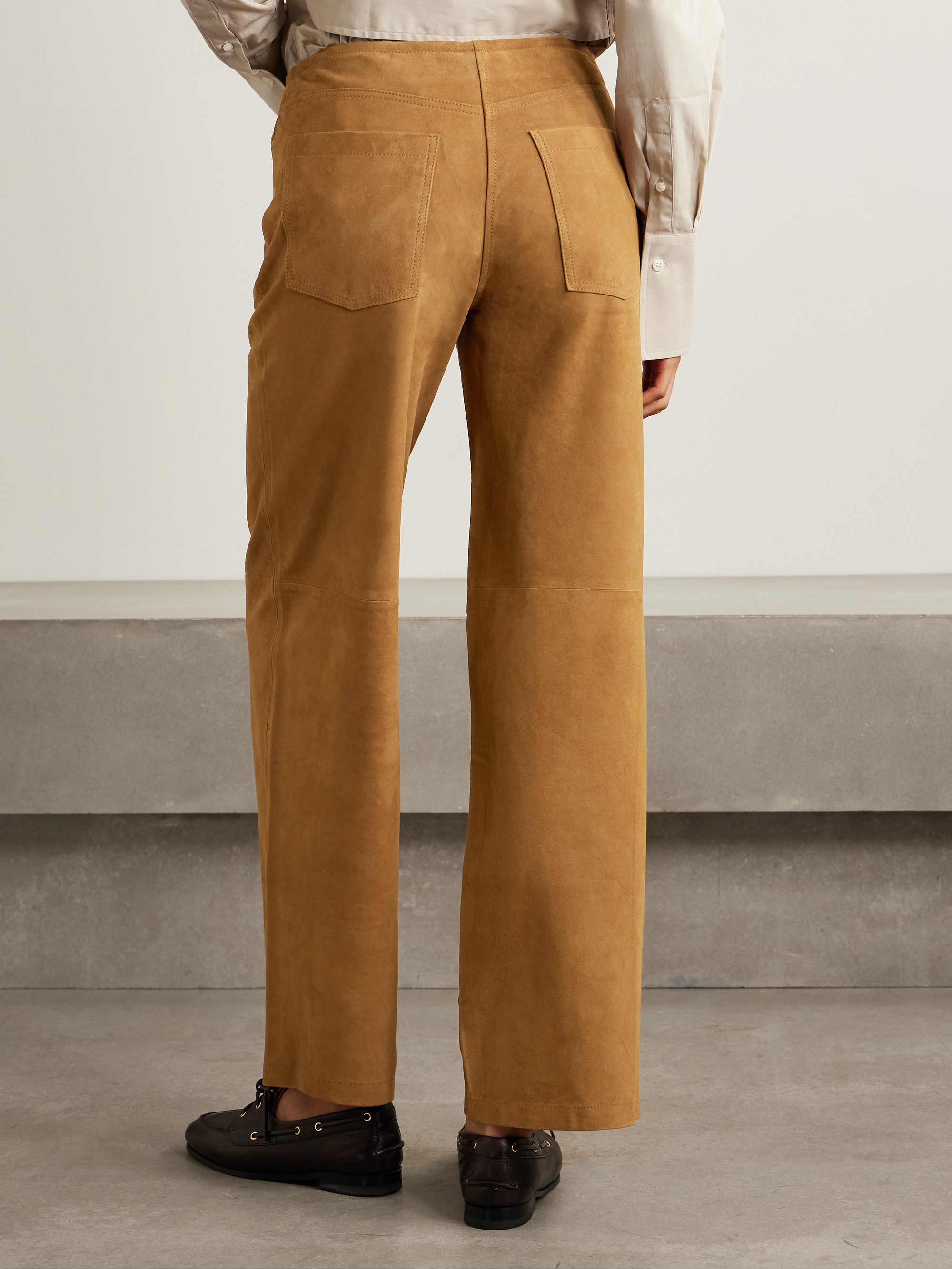 La Ligne Jenny suede wide-leg pants
