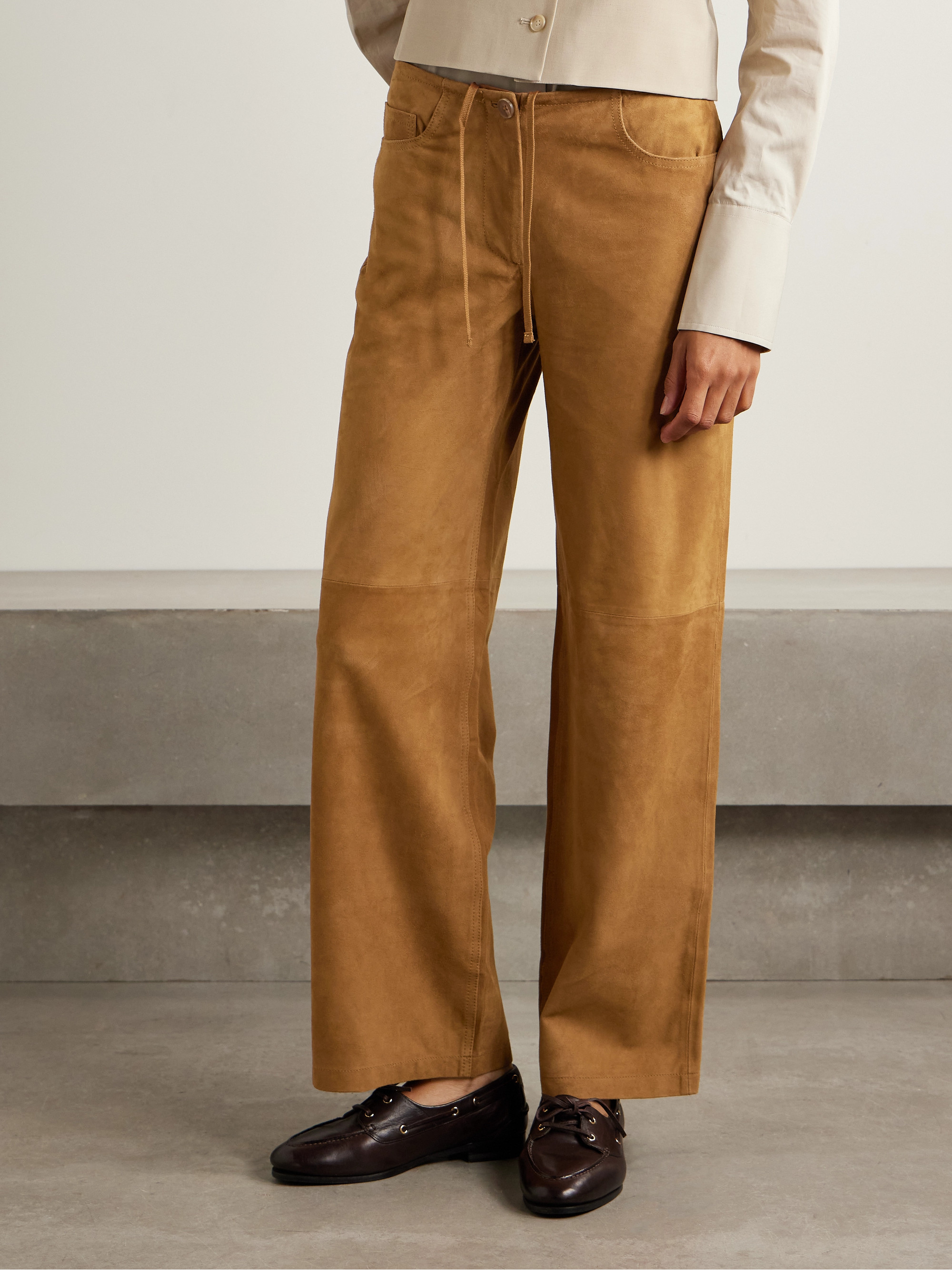 La Ligne Jenny suede wide-leg pants