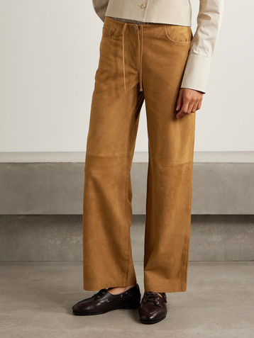 La Ligne Jenny suede wide-leg pants