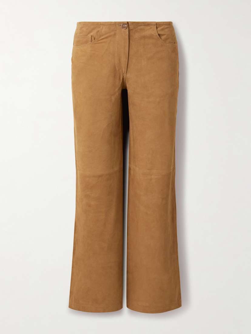 La Ligne Jenny Suede Wide-leg Pants