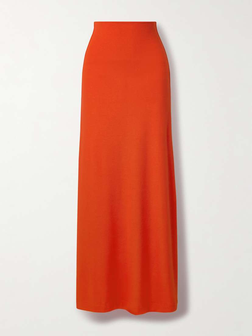 LESET Lauren Stretch-knit Maxi Skirt