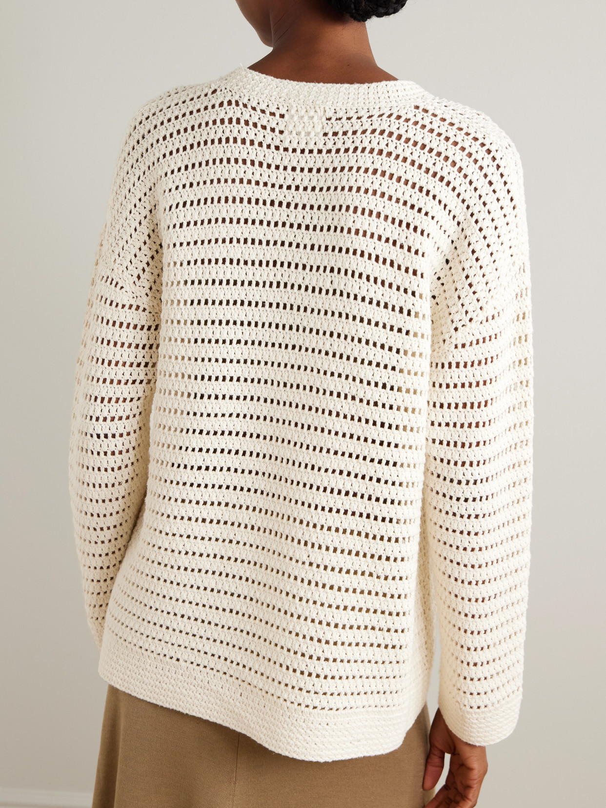 Lucy Crocheted Cotton Sweater