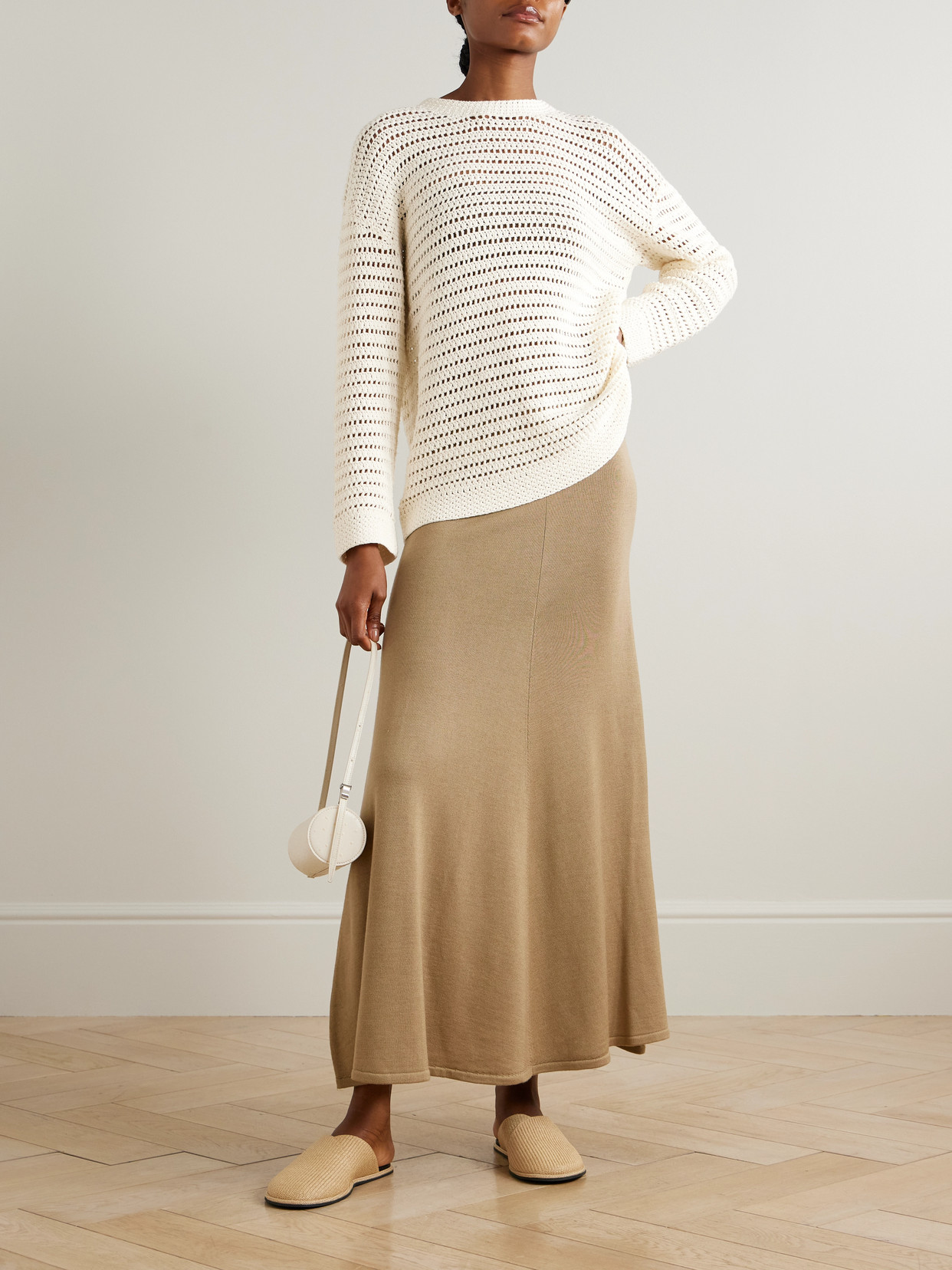 Lucy Crocheted Cotton Sweater