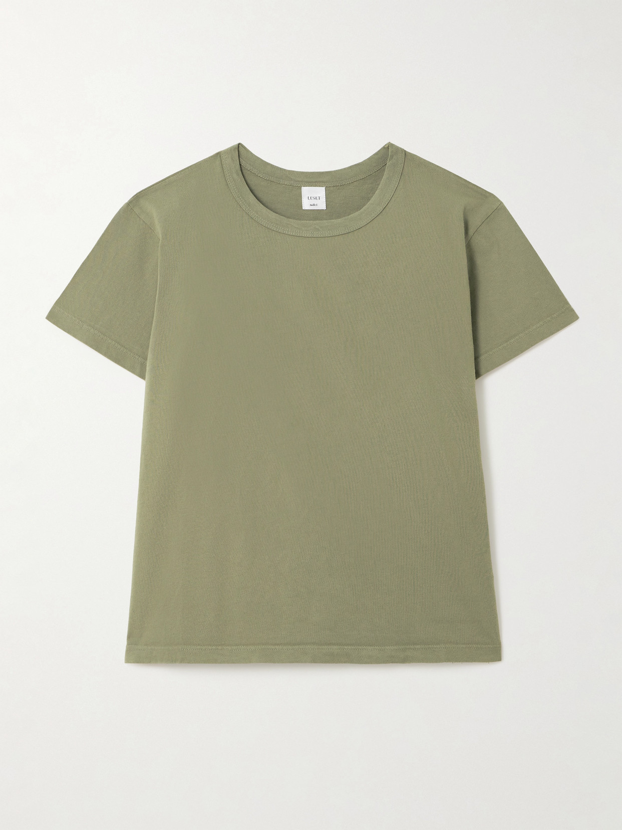 Leset The Margo Cotton-jersey T-shirt In Green
