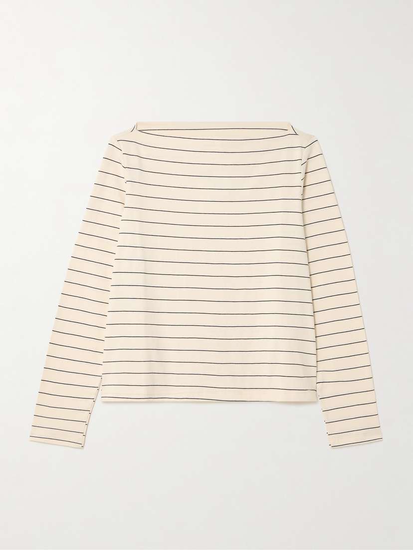 LESET Margo Striped Cotton-jersey T-shirt