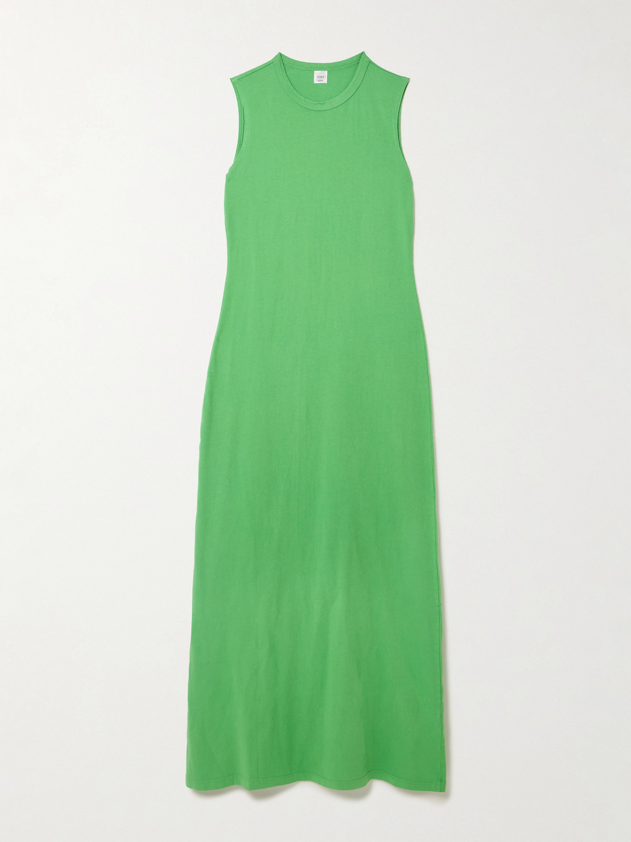 Leset Margo Sleeveless Maxi Dress Grass In Green