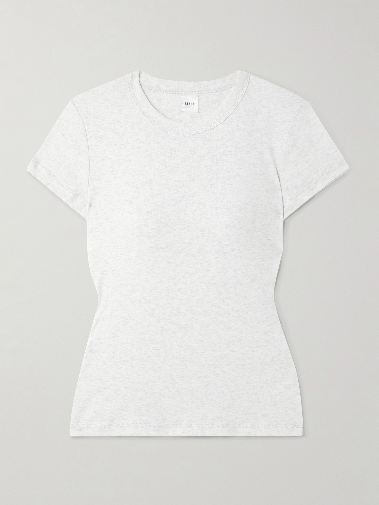 Leset Nando Ribbed Cotton-jersey T-shirt In White