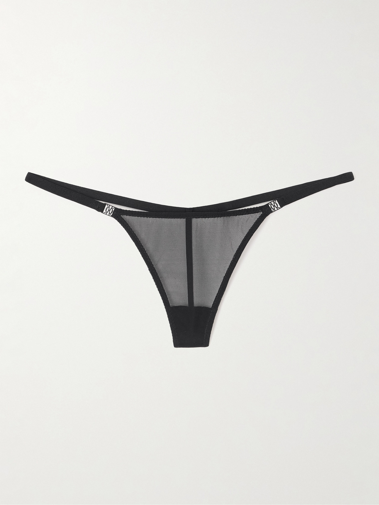 Kiki De Montparnasse Brienne Mesh Thong In Black