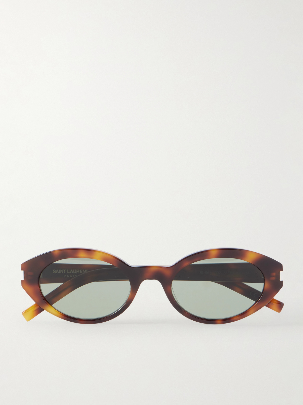 Saint Laurent Oval-frame Tortoiseshell Acetate Sunglasses In Brown