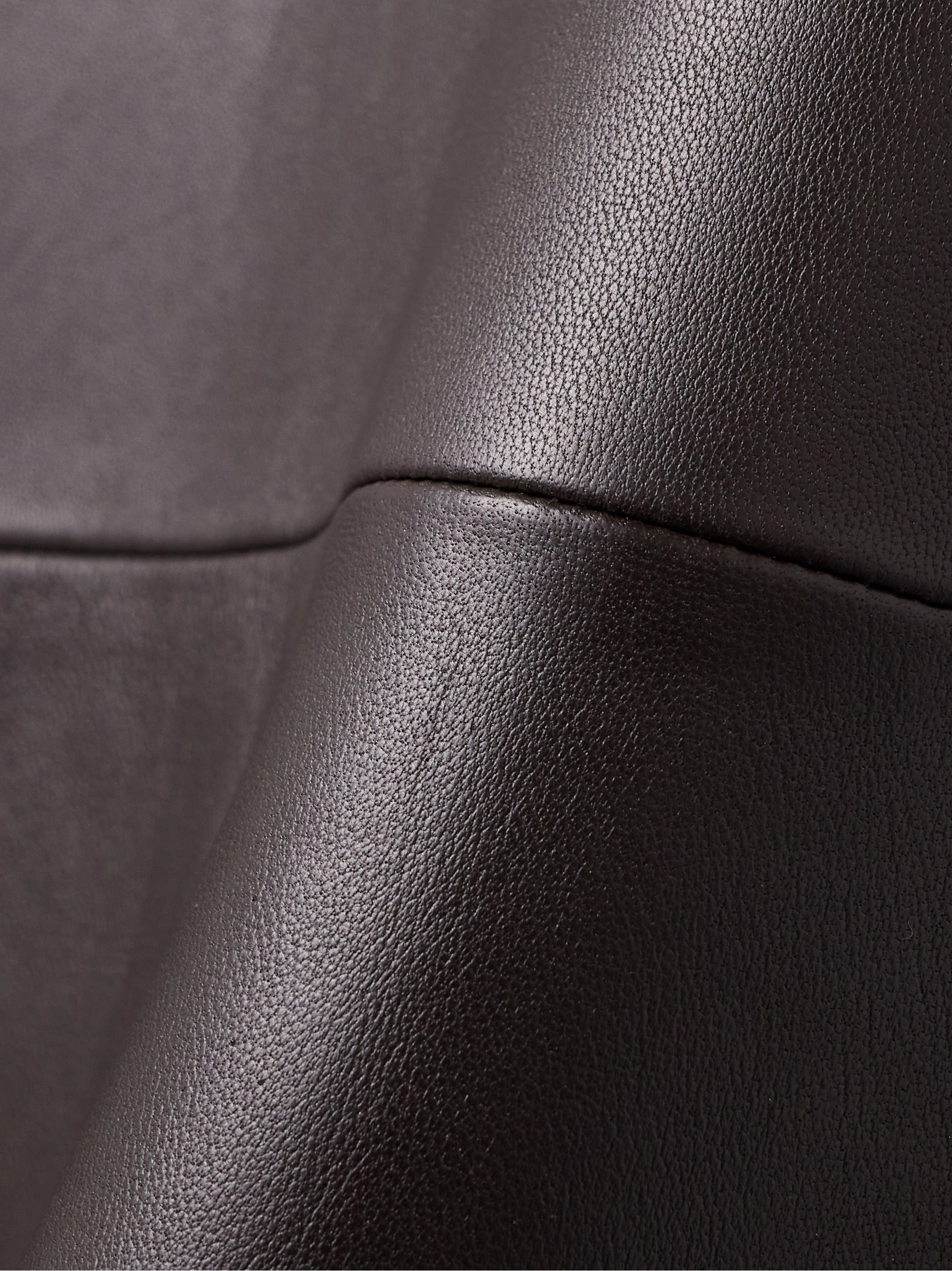 CO Paneled leather maxi skirt