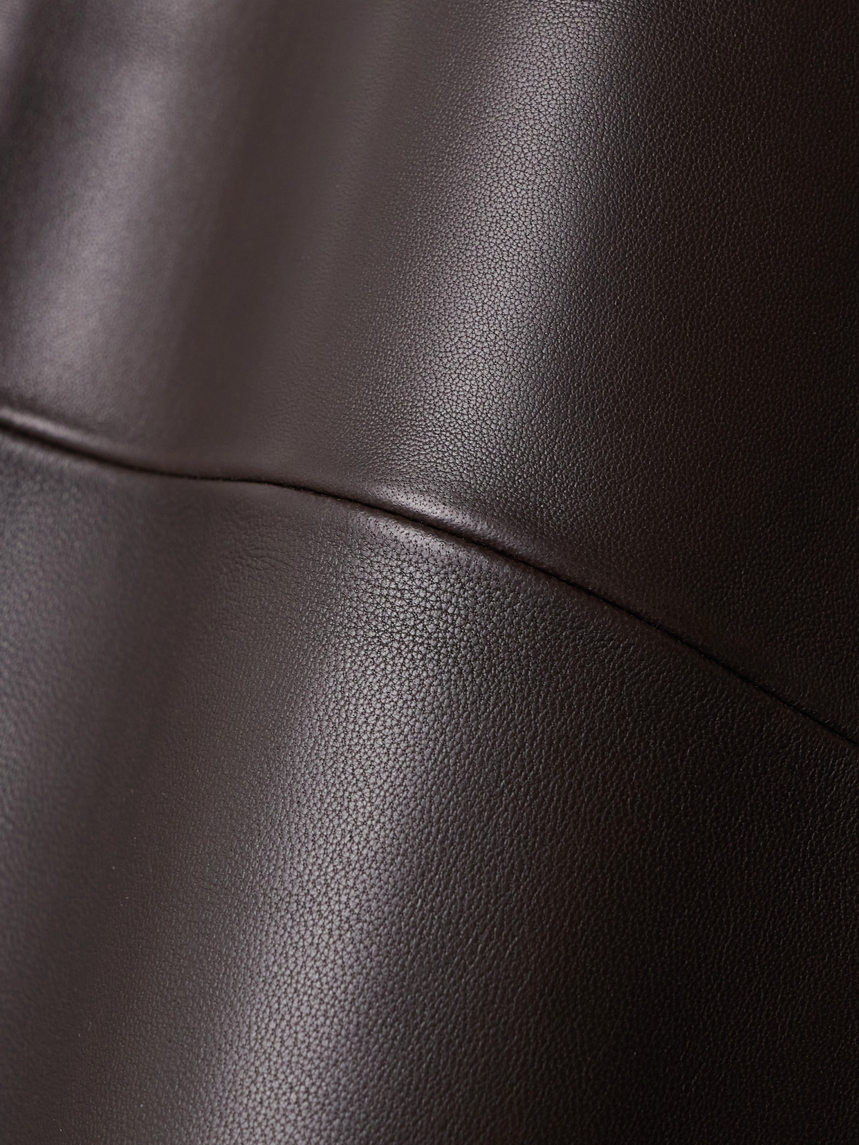Co Paneled Leather Barrel-leg Pants In Brown