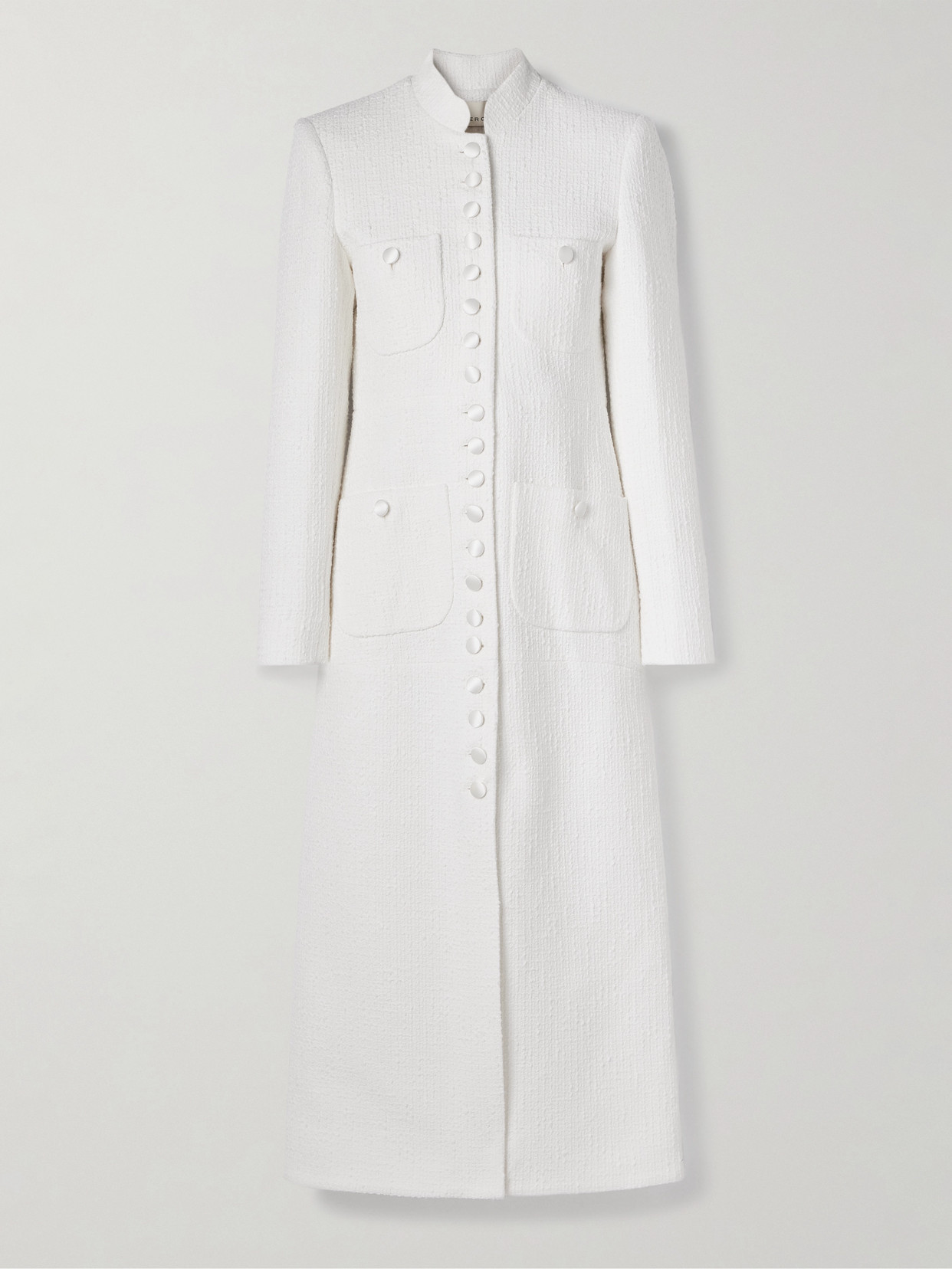 Liberowe Imperial Cotton-tweed Coat In White