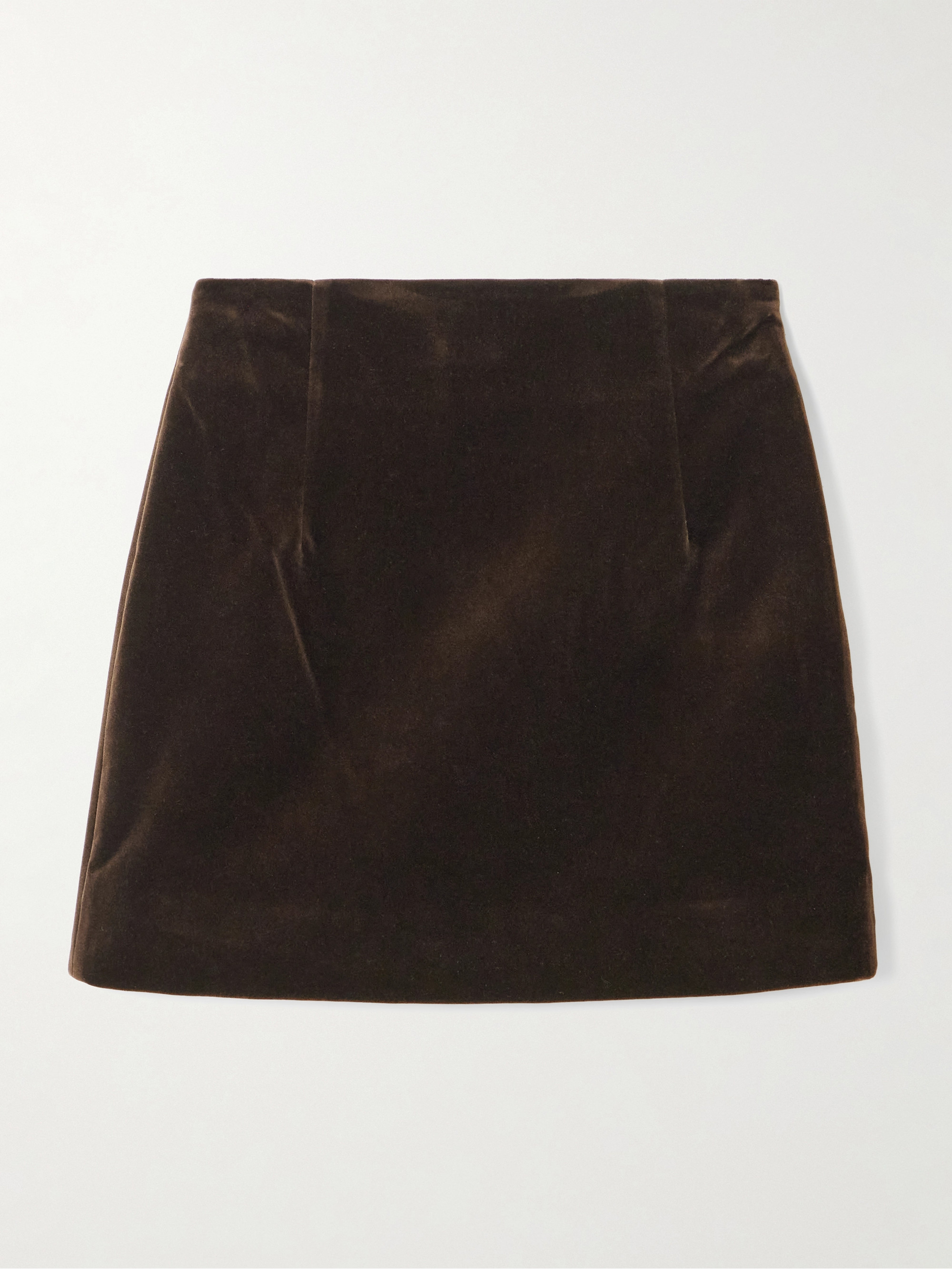 Liberowe Vera cotton-velvet mini skirt