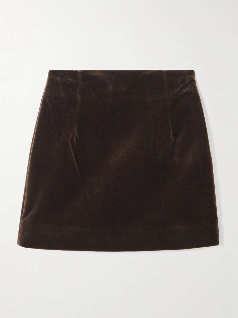 LIBEROWE Vera Cotton-velvet Mini Skirt