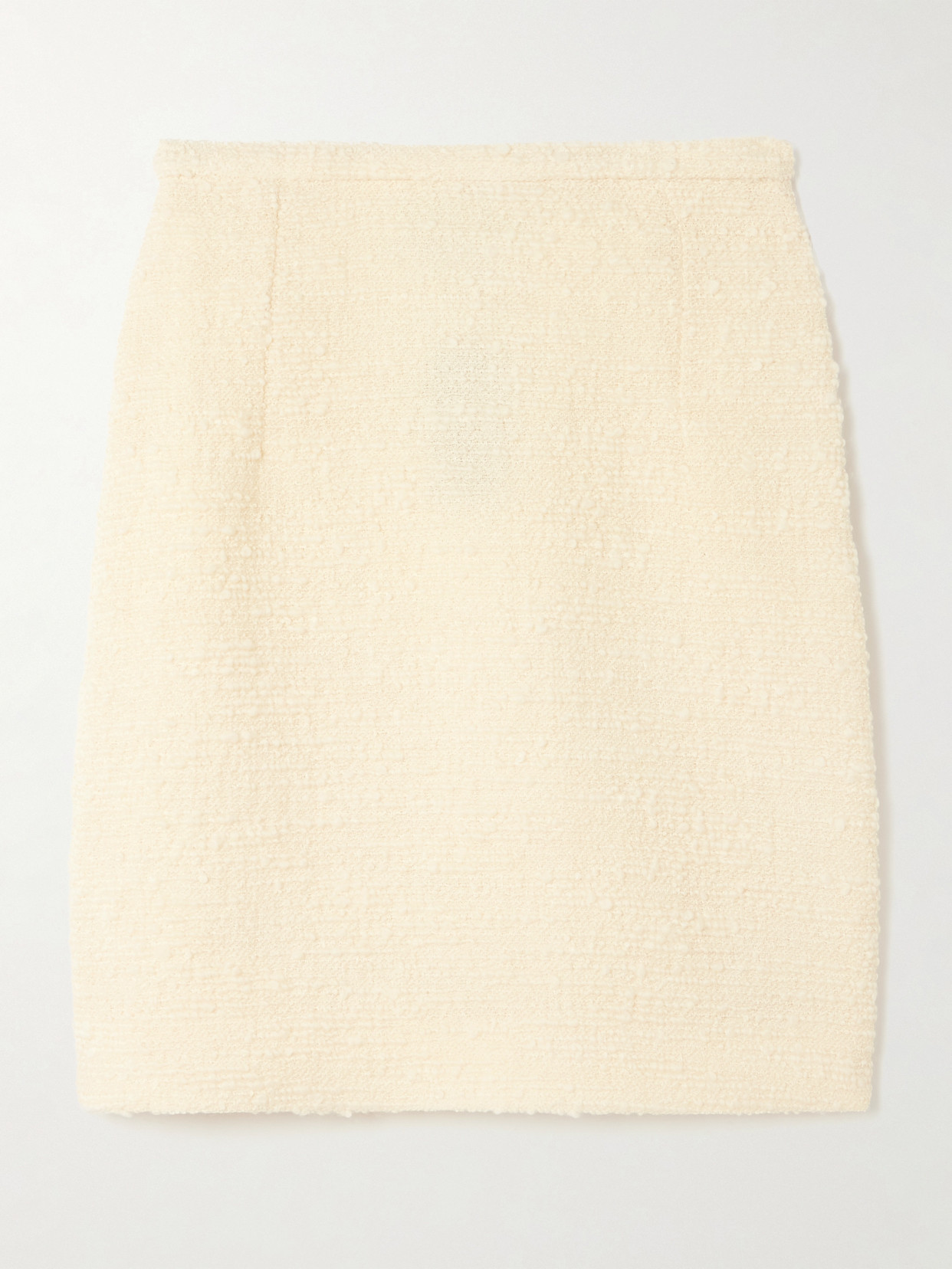 Liberowe Tavi Wool-blend Tweed Mini Skirt In White