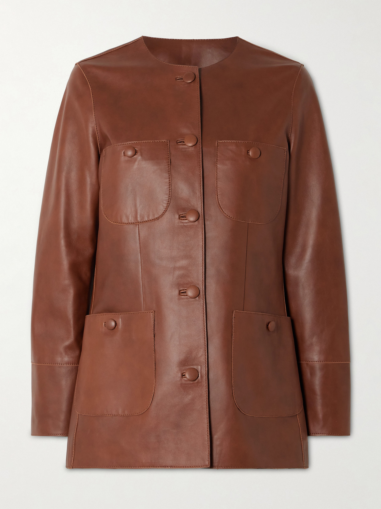 Liberowe Rani Leather Jacket In Brown