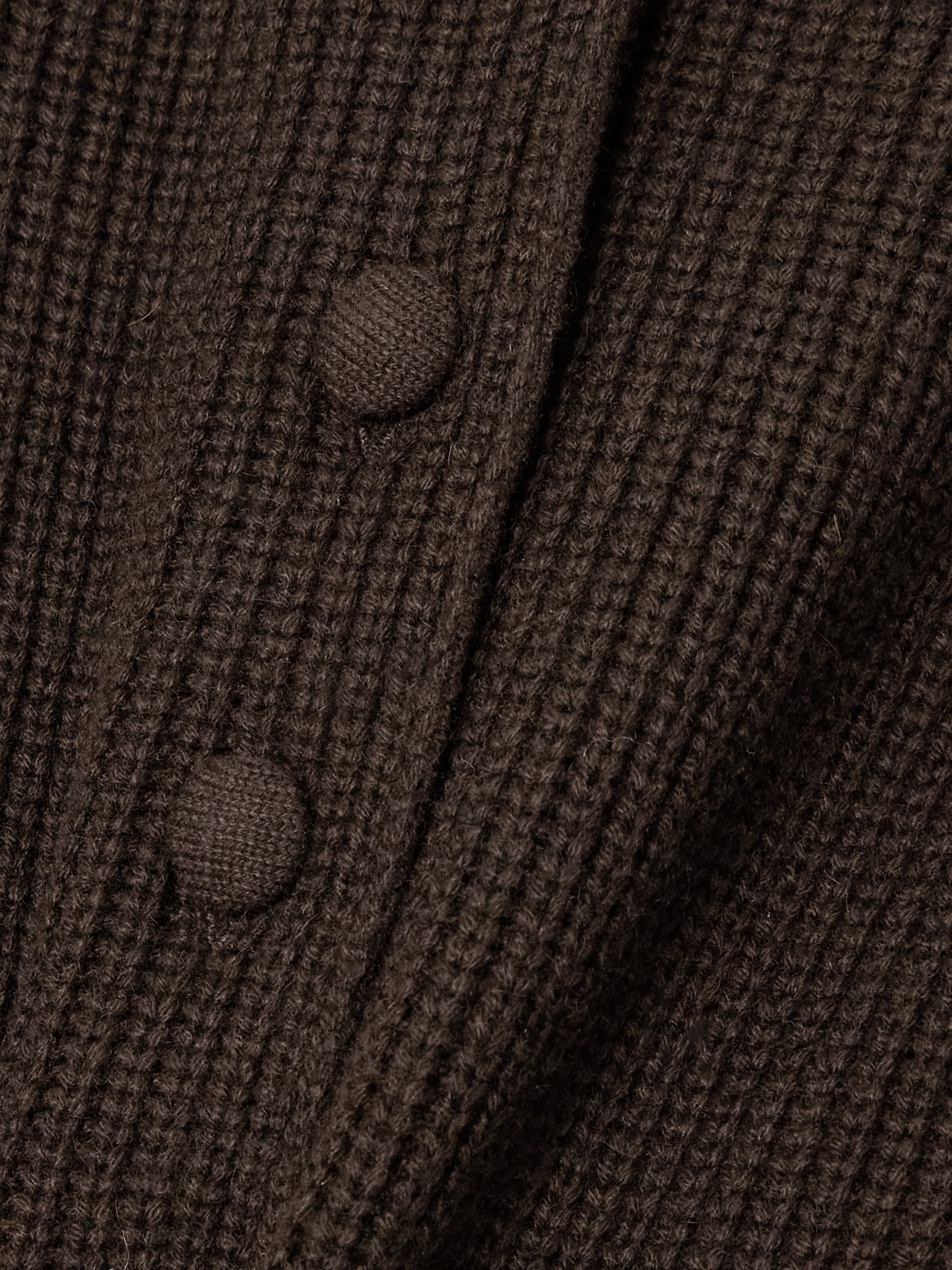 Liberowe Ruffled Cashmere Peplum Cardigan In Brown