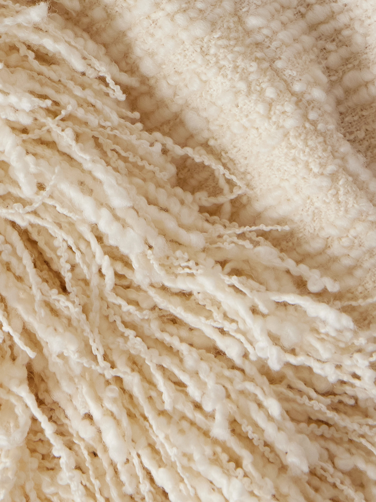 Liberowe Trader Fringed Boucle Single-breasted Jacket In Neutral