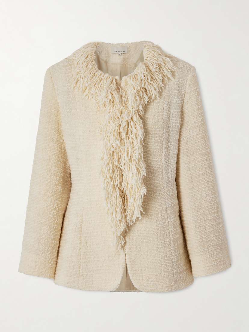 LIBEROWE Trader Fringed Wool-blend Bouclé-tweed Jacket