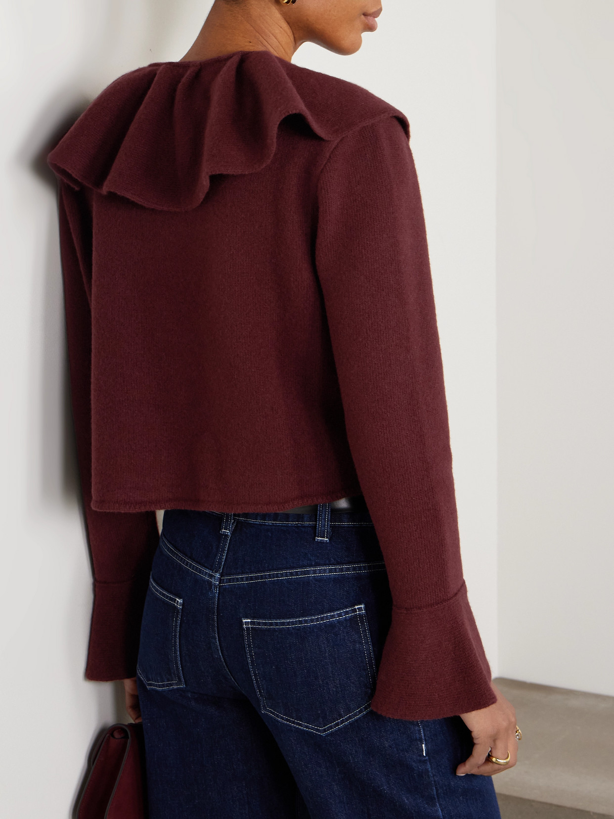 Gia Cropped Ruffled Sweater