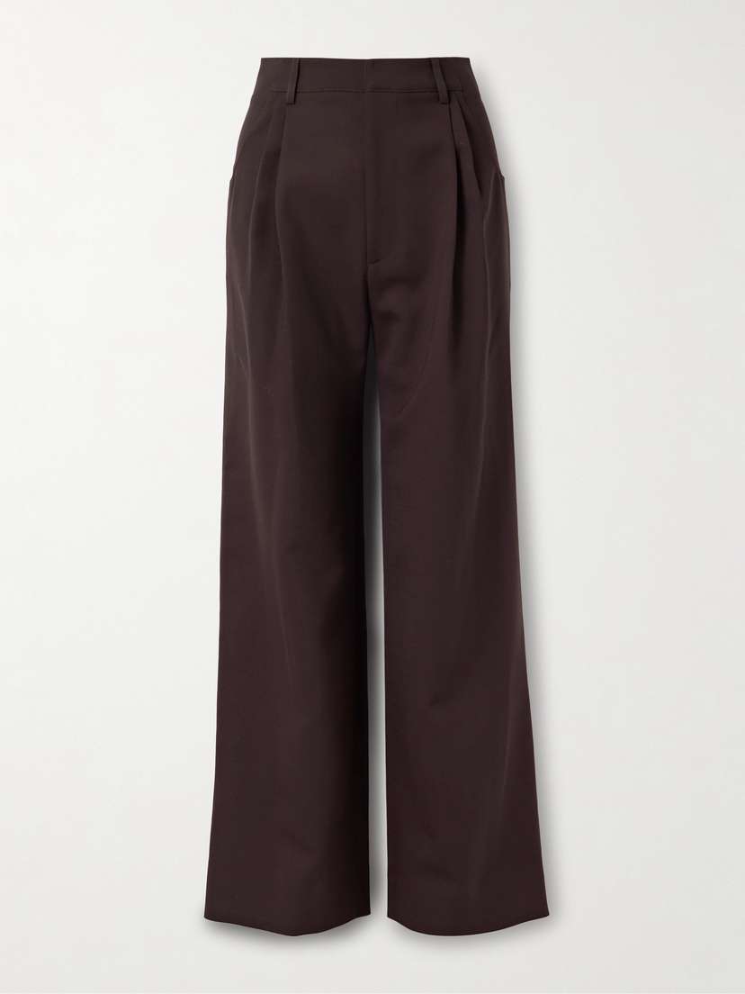 LIBEROWE Annie Pleated Woven Wide-leg Pants