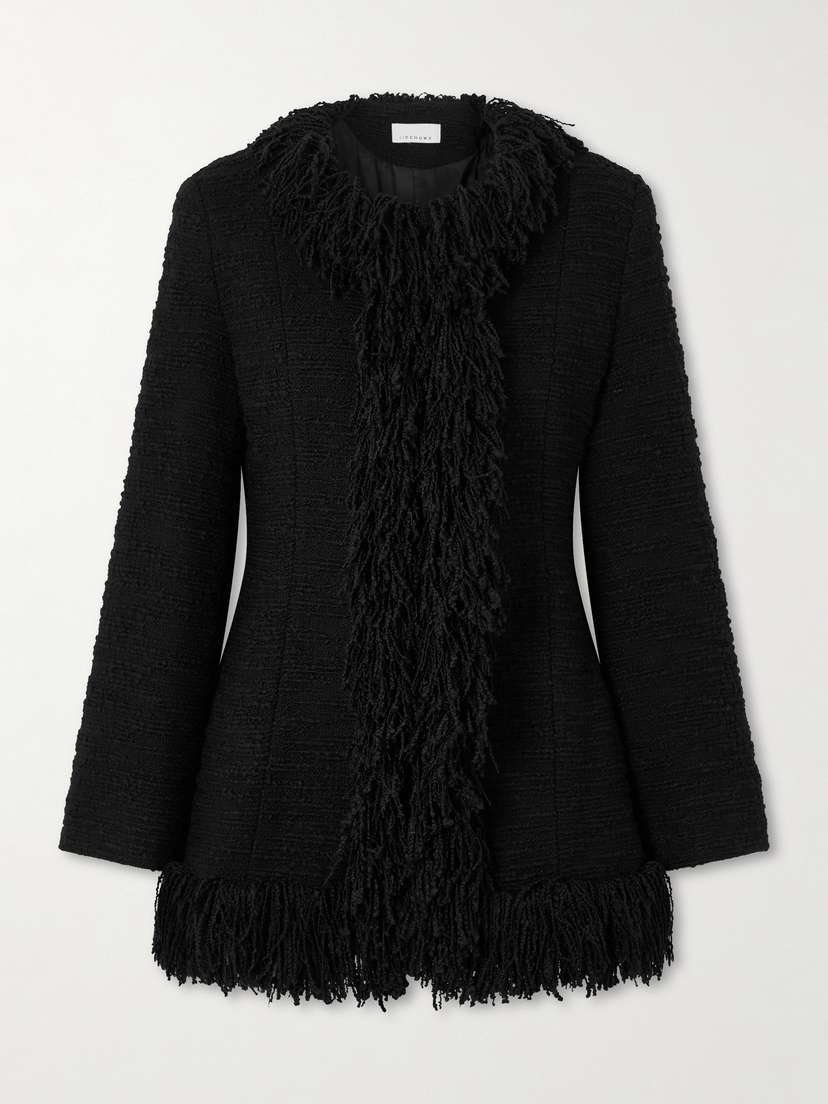 LIBEROWE Banker Fringed Wool-blend Bouclé-tweed Jacket