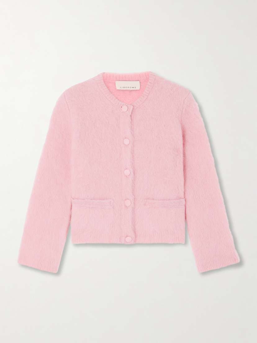 LIBEROWE Amelie Cropped Brushed Alpaca-blend Cardigan