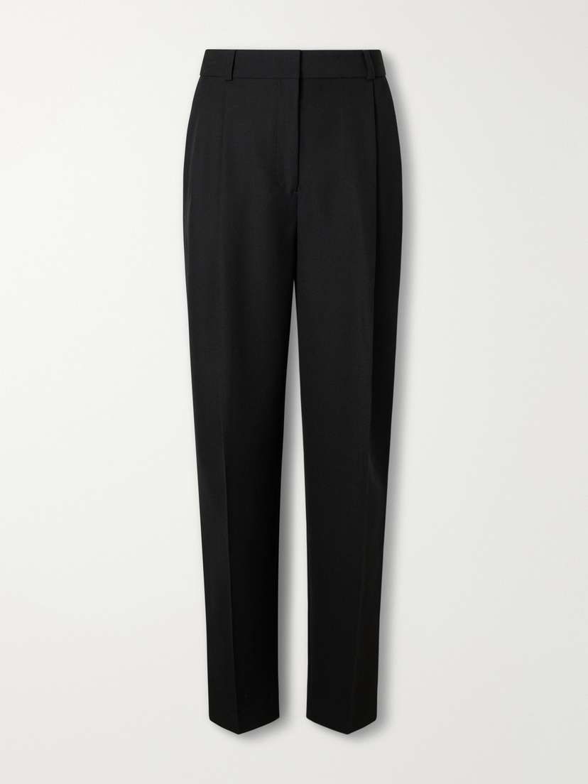 Toteme — Pleated wool tapered trousers