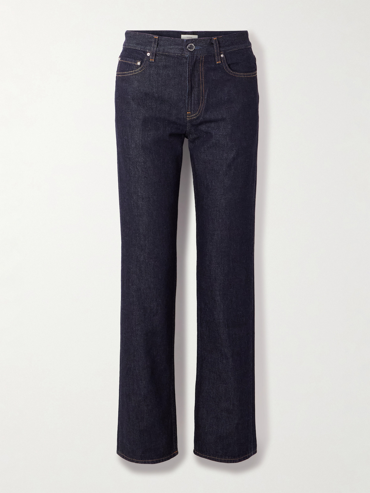 Totême Toteme Low Rise Organic Cotton Denim Straight Leg Jeans In Blue