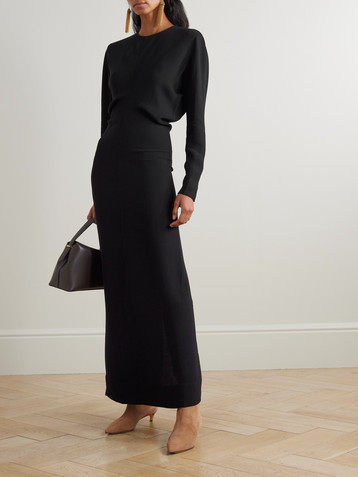 TOTEME Garderob gathered crepe maxi dress