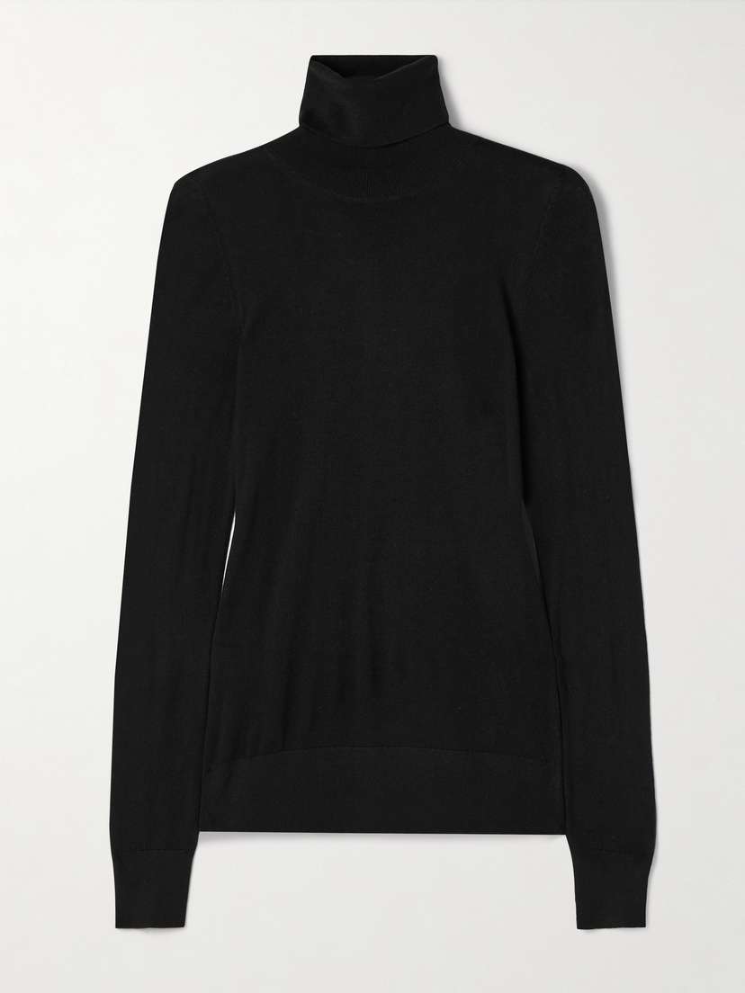 TOTEME Wool And Silk-blend Turtleneck Sweater