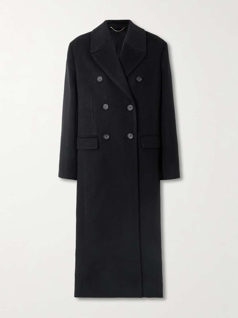 Toteme — Double-breasted brushed recycled-cashmere coat