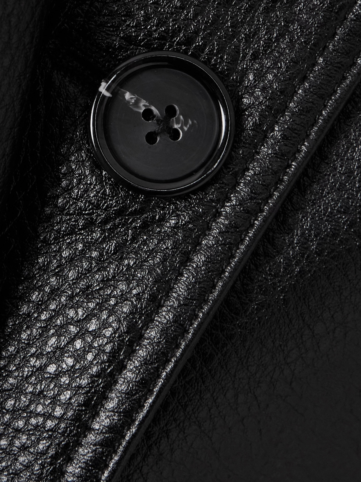 Totême Paneled Textured-leather Jacket In Black