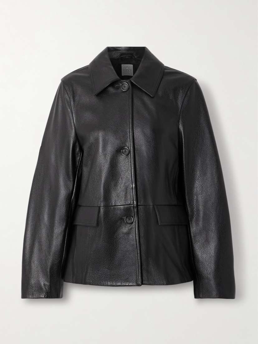 TOTEME Paneled Textured-leather Jacket