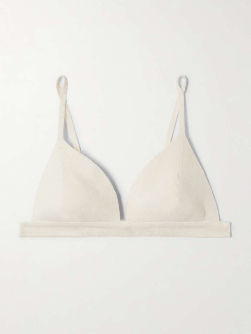 Gabriela Hearst Chevier Ribbed Wool Triangle Bralette