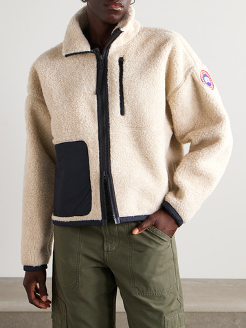 Canada Goose Simcoe shell-trimmed wool-blend fleece jacket