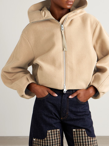 Canada Goose Chilliwack cropped hooded wool-blend felt bomber jacket