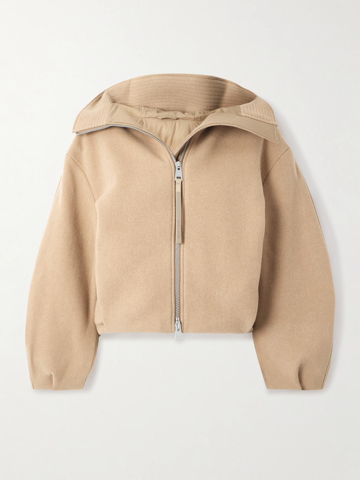 Canada Goose Chilliwack Cropped Hooded Wool-blend Felt Bomber Jacket In Gold