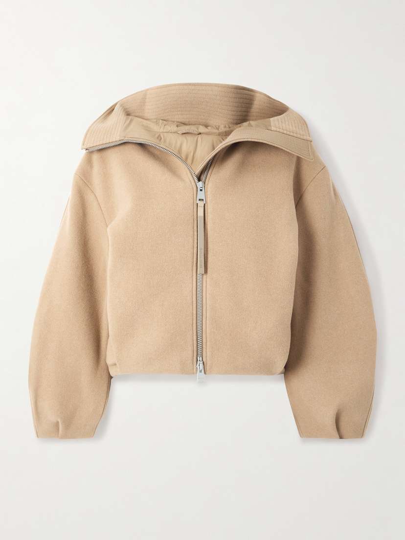 Canada Goose Chilliwack Cropped Hooded Wool-blend Felt Bomber Jacket