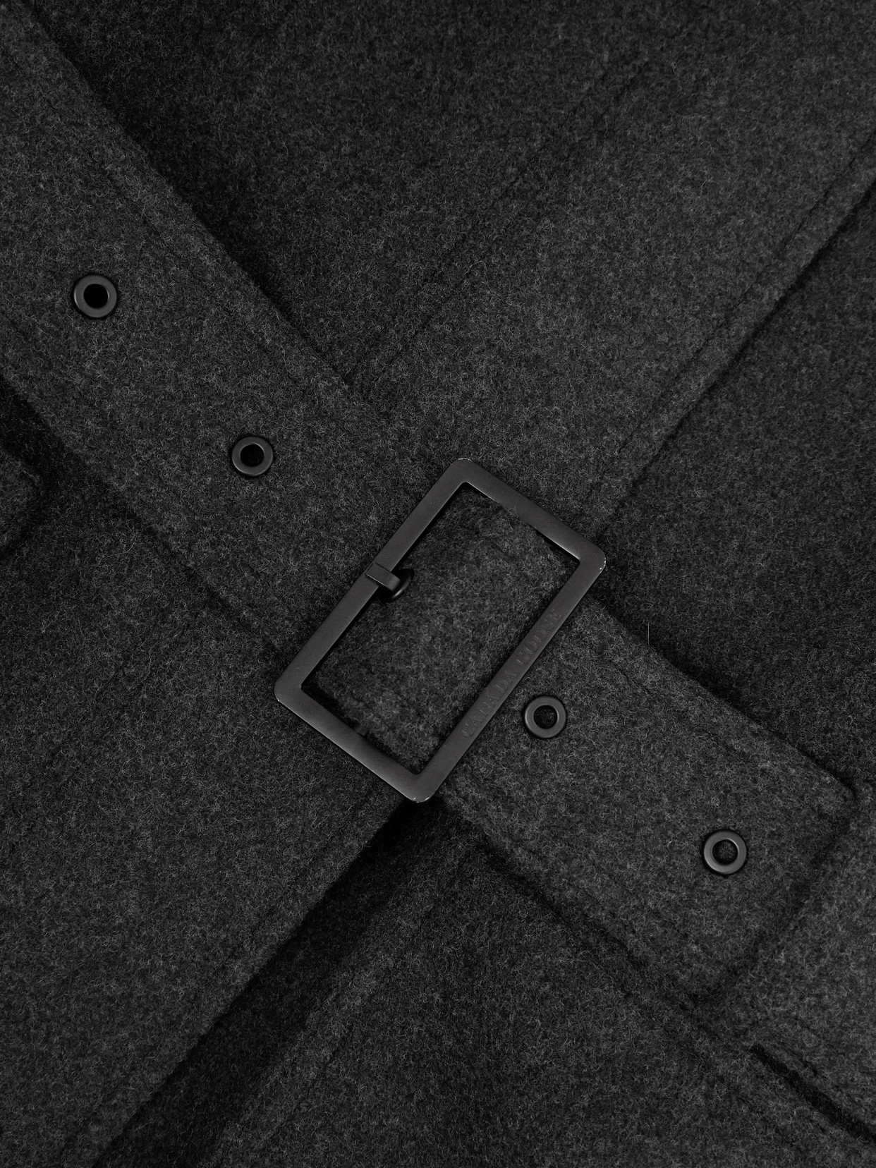 Mila Belted Brushed Padded Wool-Blend Coat