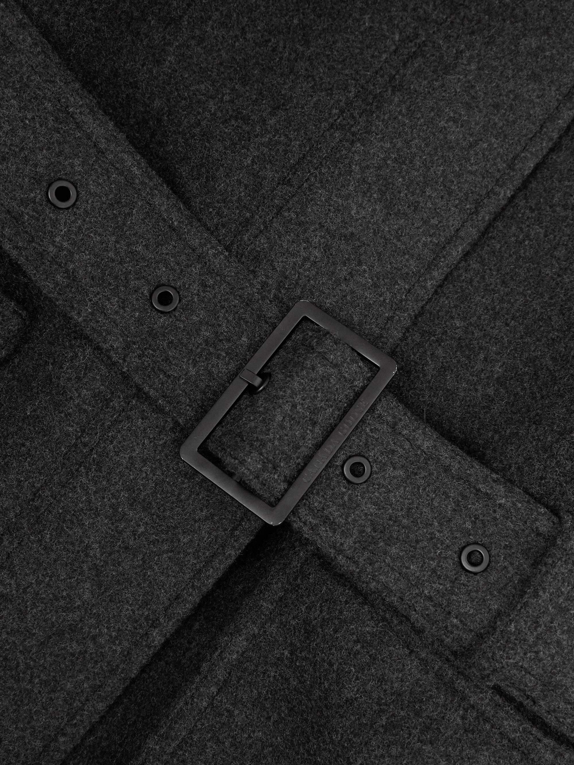 Canada Goose Mila belted brushed padded wool-blend coat