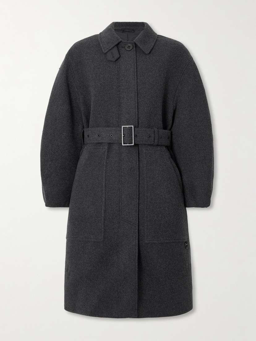 Canada Goose Mila Belted Brushed Padded Wool-blend Coat