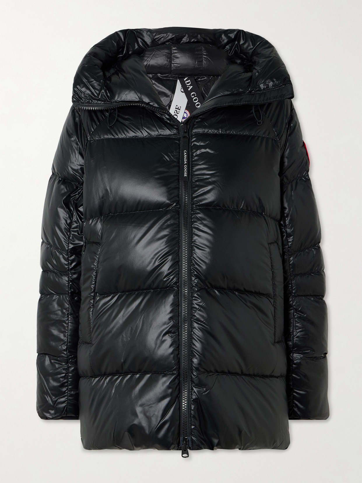 Canada Goose Cypress Hooded Quilted Shell Down Jacket In Black