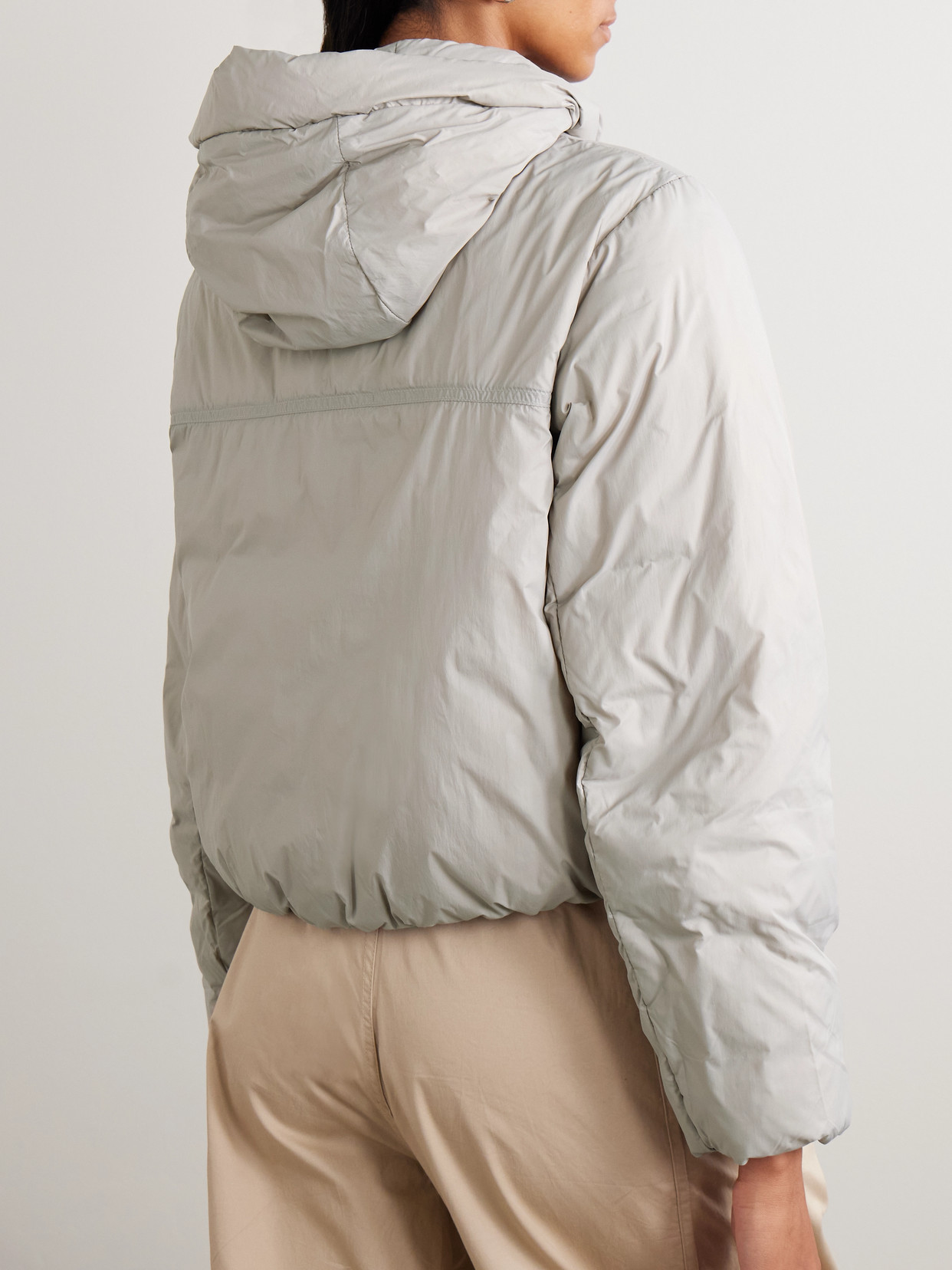 Canada Goose Elba Cropped Padded Shell Down Jacket In Gray