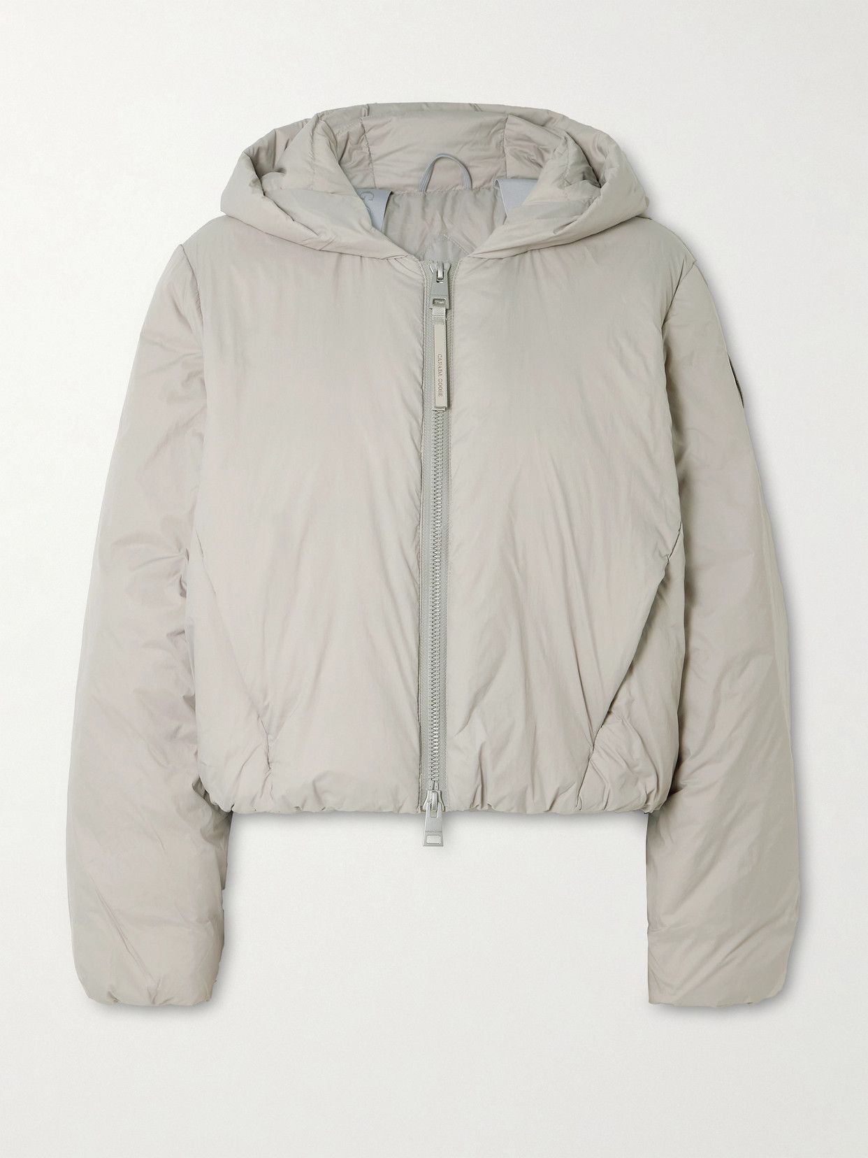 Canada Goose Elba Cropped Padded Shell Down Jacket In Gray