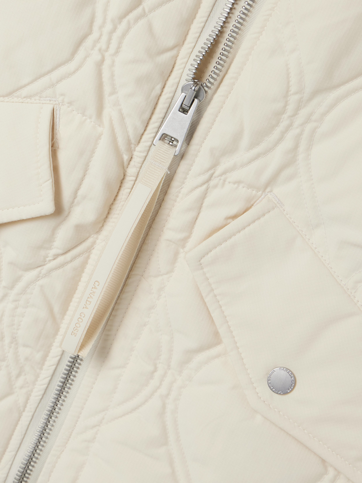 Canada Goose Alessia Hooded Quilted Cotton-blend Ripstop Down Coat In Neutral